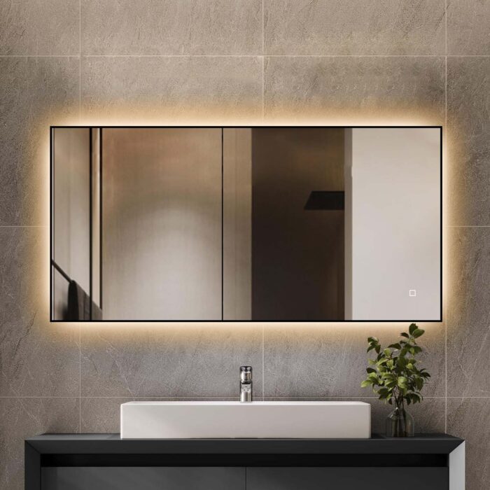 borelli-rechthoekige-badkamerspiegel-diamond-met-led-120x60cm-zwarte-omlijsting