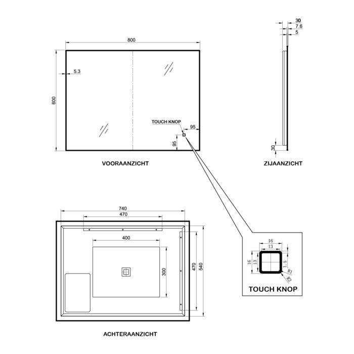 technische-tekening-badkamerspiegel-diamond-led-80x60